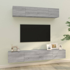 vidaXL 4-részes szürke sonoma színű szerelt fa TV-szekrényszett bútor