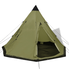 vidaXL 4 személyes zöld sátor sátor