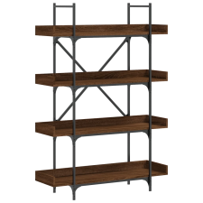 vidaXL 4-szintes barna tölgy szerelt fa könyvespolc 100x33x145,5 cm (837696) bútor