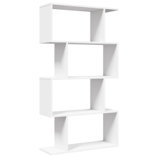 vidaXL 4 szintes fehér szerelt fa elválasztó könyvespolc 70x24x129 cm (858102) bútor