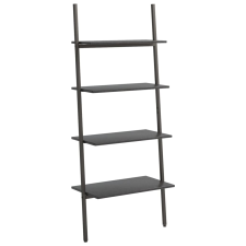 vidaXL 4 szintes fekete létrapolc 64 x 34 x 150,5 cm (336375) bútor