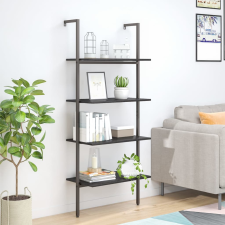 vidaXL 4 szintes fekete létrapolc 64 x 35 x 152,5 cm bútor