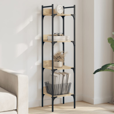 vidaXL 4 szintes sonoma tölgy szerelt fa könyvespolc 35x30x138,5 cm bútor