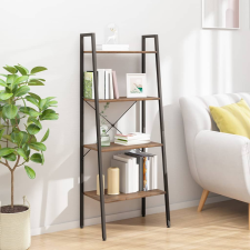 vidaXL 4 szintes sötétbarna és fekete állópolc 56 x 35 x 140 cm bútor