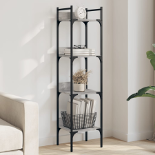 vidaXL 4 szintes szürke sonoma szerelt fa könyvespolc 35x30x138,5 cm bútor