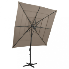 vidaXL 4 szintes tópszínű napernyő alumíniumrúddal 250 x 250 cm kerti bútor