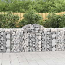 vidaXL 50 db íves horganyzott vas gabion kosár 200x50x100/120 cm kerti tárolás
