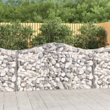 vidaXL 50 db íves horganyzott vas gabion kosár 200x50x100/120 cm kerti tárolás