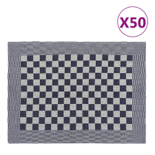 vidaXL 50 db kék-fehér pamut konyhai törölköző 50 x 70 cm lakástextília