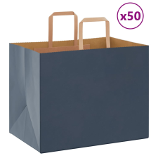 vidaXL 50 db kék kraft papírzacskók fogantyúkkal 32x22x24 cm ajándéktasak