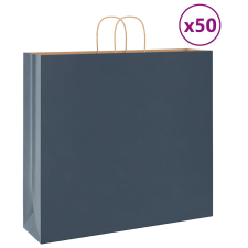 vidaXL 50 db kék kraft papírzacskók fogantyúkkal 54x15x49 cm ajándéktasak