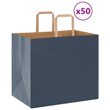 vidaXL 50 db kék papírzacskók fogantyúkkal 32x22x28 cm ajándéktasak