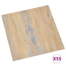 vidaXL 55 db barna öntapadó PVC padlólap 5,11 m² járólap