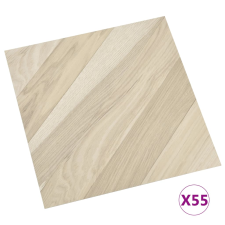 vidaXL 55 db bézs csíkos öntapadó PVC padlólap 5,11 m² (324681) járólap