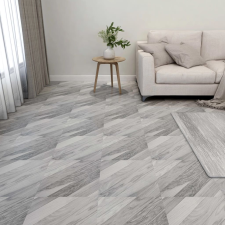 vidaXL 55 db szürke csíkos öntapadó PVC padlólap 5,11 m² lakástextília