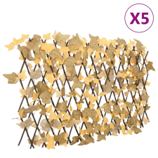 vidaXL 5 db narancssárga bővíthető műjuharlevélrács 180 x 60 cm építőanyag