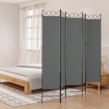 vidaXL 5 paneles antracitszürke szövet térelválasztó 200x200 cm bútor