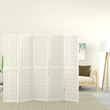 vidaXL 5 paneles fehér japán stílusú összecsukható paraván 200x170 cm bútor