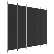 vidaXL 5 paneles fekete szövet térelválasztó 250x220 cm (350205) bútor