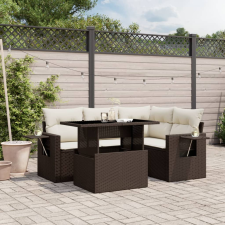 vidaXL 5 részes barna polyrattan kerti ülőgarnitúra párnával kerti bútor