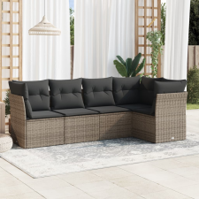 vidaXL 5 részes szürke polyrattan kerti ülőgarnitúra párnákkal kerti bútor