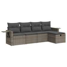 vidaXL 5 részes szürke polyrattan kerti ülőgarnitúra párnákkal (3325466) kerti bútor