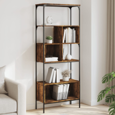 vidaXL 5 szintes füstös tölgy szerelt fa könyvespolc 76x33x188,5 cm bútor