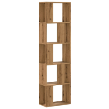 vidaXL 5 szintes kézműves tölgy színű fa könyvespolc 45x23,5x162,5 cm (852788) bútor