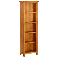 vidaXL 5 szintes tömör tölgyfa könyvespolc 45 x 22 x 140 cm bútor