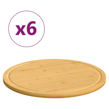 vidaXL 6 db bambusz vágódeszka Ø40 x 1,5 cm konyhai eszköz
