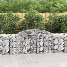 vidaXL 6 db íves horganyzott vas gabion kosár 300x50x80/100 cm kerti tárolás