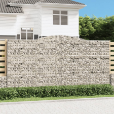 vidaXL 6 db íves horganyzott vas gabion kosár 400x50x200/220 cm bútor