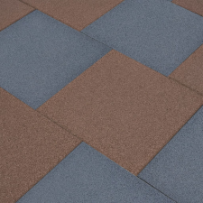 vidaXL 6 db szürke gumi ütéscsillapító lap 50 x 50 x 3 cm építőanyag