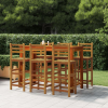 vidaXL 6 db tömör akácfa bárszék