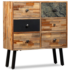 vidaXL 6 fiókos, tömör újrahasznosított tíkfa kisszekrény 70x30x76 cm bútor