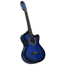 vidaXL 6 húros kék cutaway western akusztikus gitár equalizerrel gitár és basszusgitár