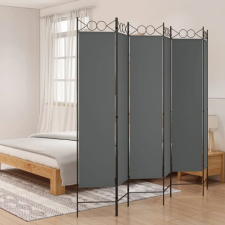 vidaXL 6 paneles antracitszürke szövet térelválasztó 240x200 cm bútor