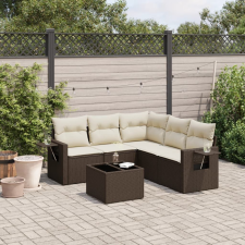 vidaXL 6 részes barna polyrattan kerti ülőgarnitúra párnával kerti bútor