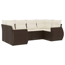 vidaXL 6 részes barna polyrattan kerti ülőgarnitúra párnával (3221782) kerti bútor