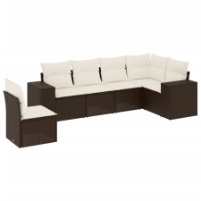 vidaXL 6 részes barna polyrattan kerti ülőgarnitúra párnával (3222632) kerti bútor