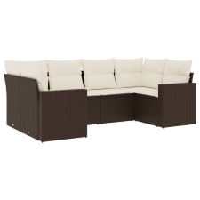 vidaXL 6 részes barna polyrattan kerti ülőgarnitúra párnával (3251720) kerti bútor