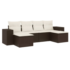 vidaXL 6 részes barna polyrattan kerti ülőgarnitúra párnával (3255260) kerti bútor