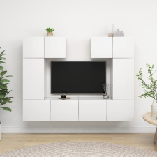 vidaXL 6 részes fehér forgácslap TV-szekrényszett bútor