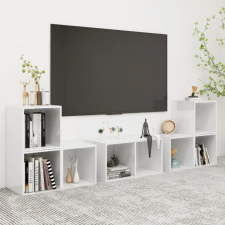 vidaXL 6 részes magasfényű fehér forgácslap TV-szekrényszett bútor
