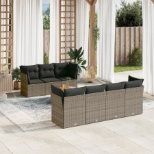 vidaXL 6 részes szürke polyrattan kerti ülőgarnitúra párnákkal kerti bútor
