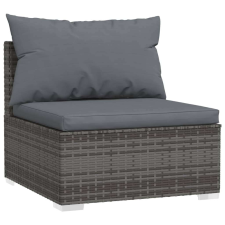vidaXL 6-részes szürke polyrattan kerti ülőgarnitúra párnákkal kerti bútor