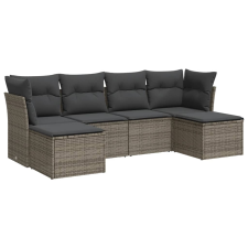 vidaXL 6 részes szürke polyrattan kerti ülőgarnitúra párnákkal (3218010) kerti bútor