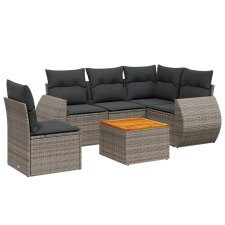 vidaXL 6 részes szürke polyrattan kerti ülőgarnitúra párnákkal (3225010) kerti bútor