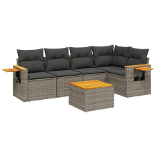 vidaXL 6 részes szürke polyrattan kerti ülőgarnitúra párnákkal (3226795) kerti bútor