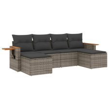 vidaXL 6 részes szürke polyrattan kerti ülőgarnitúra párnákkal (3227061) kerti bútor
